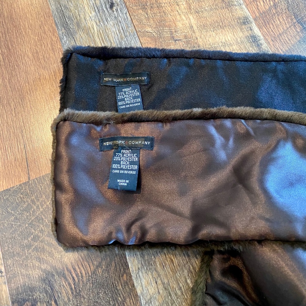 NEW YORK & COMPANY Two (2!!!!!) Faux Fur Scarves! - Picture 5 of 5